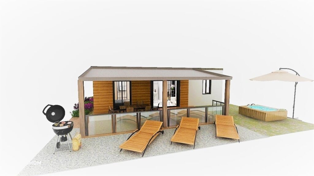 beach house zeichnung aussen